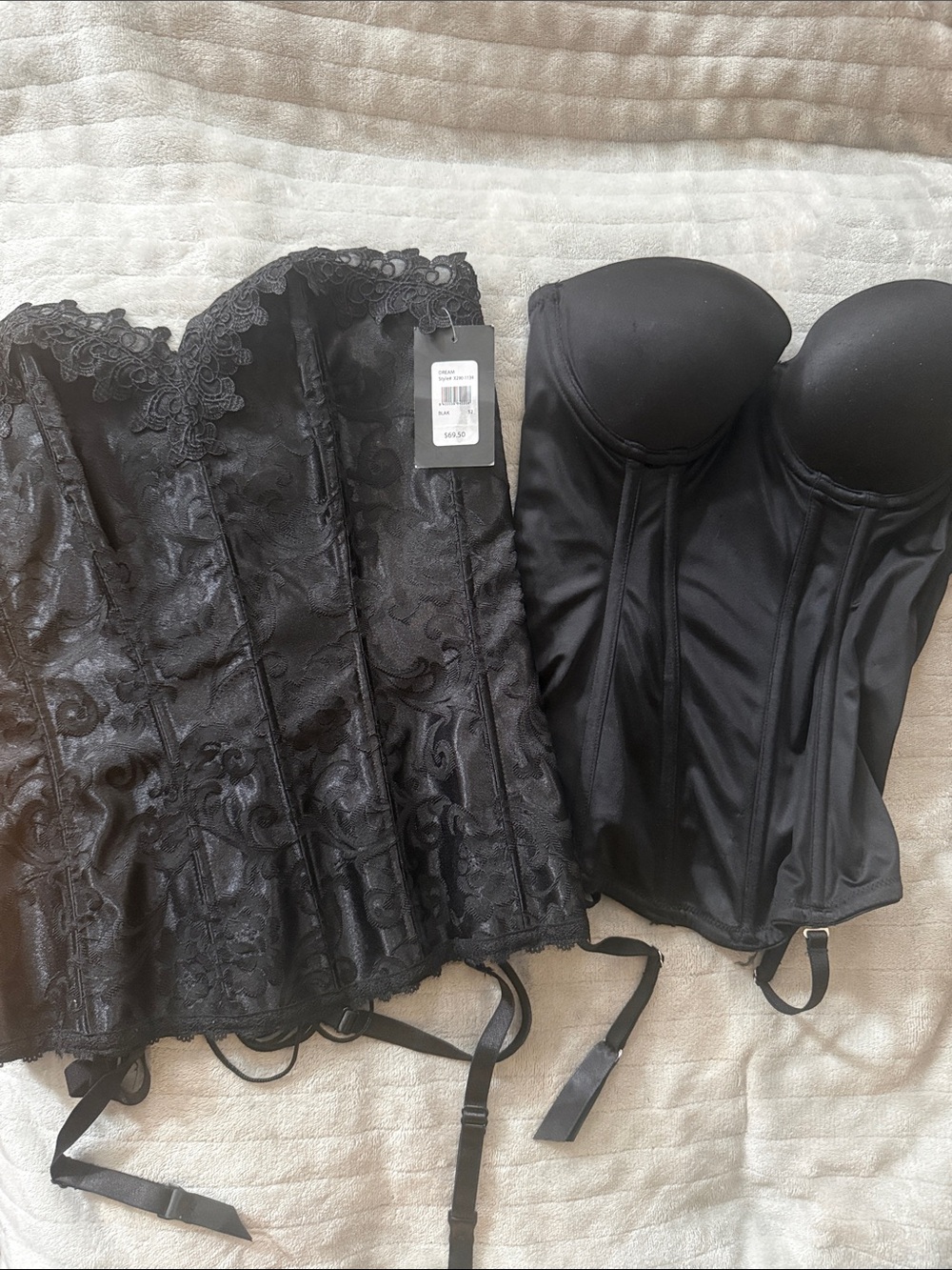 Frederick's of Hollywood Black Lace Bustier bundle